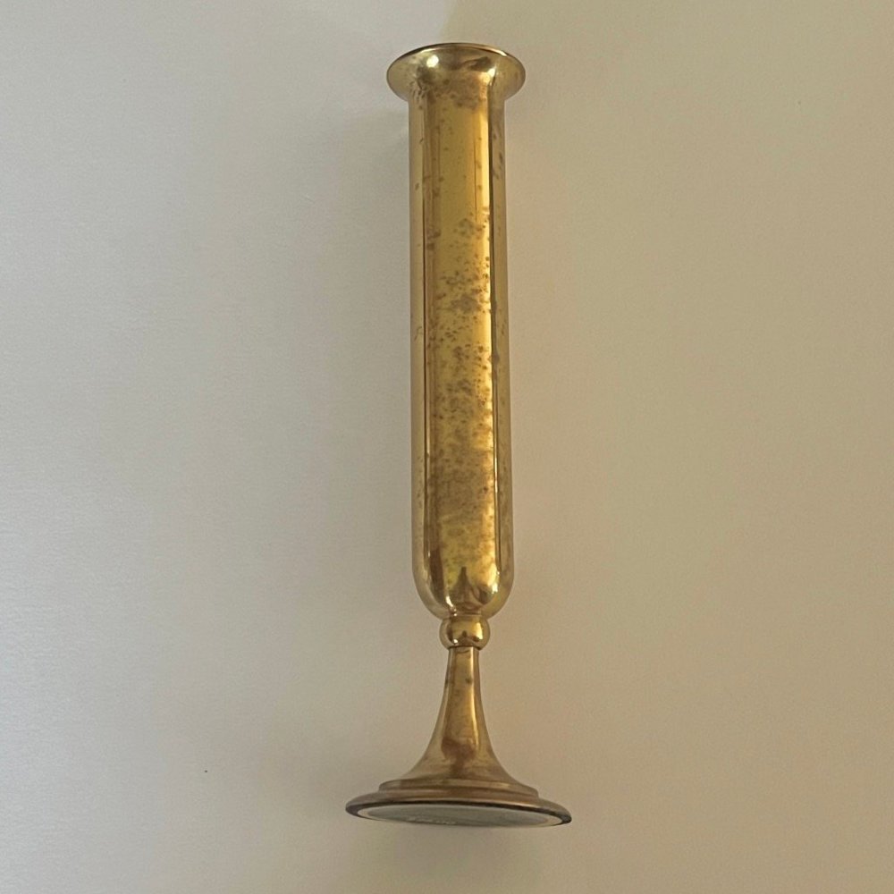 Vtg. Hallmark thin brass bud vase - Picture 4 of 4